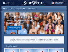 Tablet Screenshot of isidewith.com